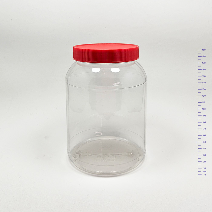 POTE CRISTAL U-2500 cc PVC C/t ROJA (24)