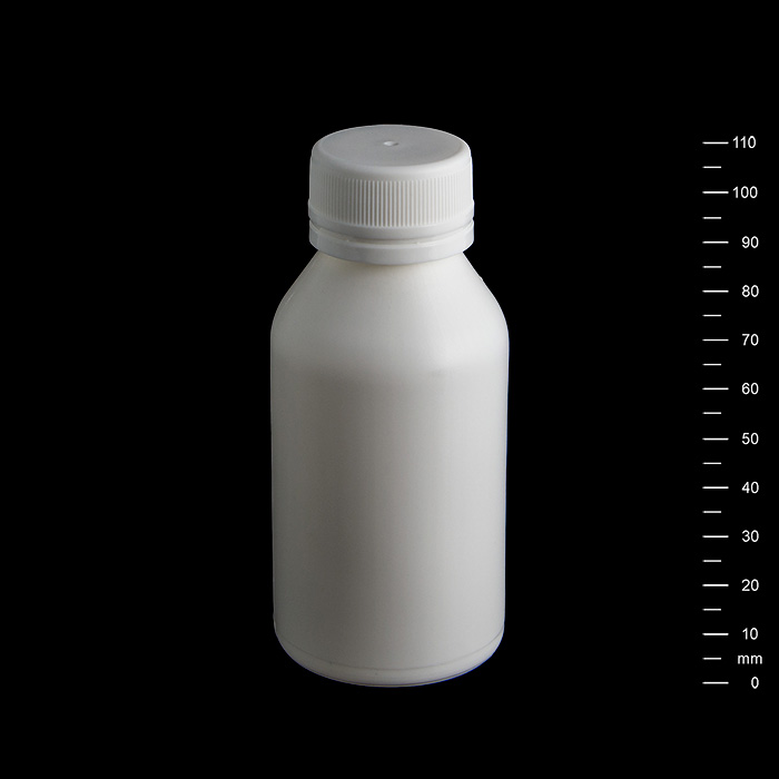 BOTELLA PEAD 100 cc BLANCO C/t BLANCA INV. (250)