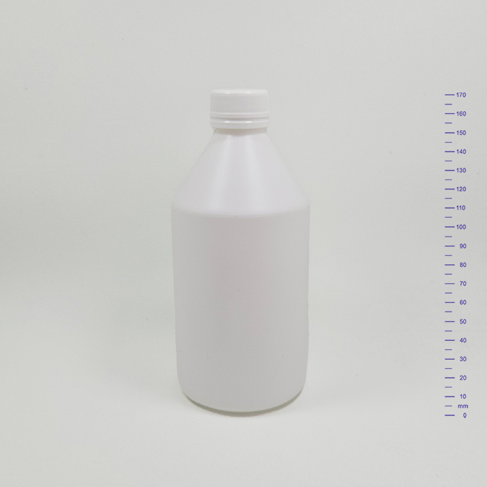 BOTELLA PEAD 500 cc BLANCO C/t BLANCA INV. (200)